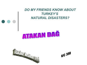 Do my friends know about disasters in Turkey?, by Atakan Dag aged 11