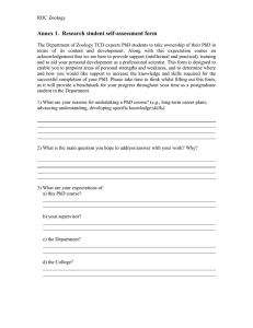 Annex 1.  Research student self-assessment form
