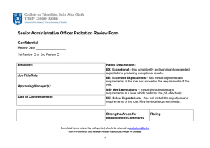 Senior Administrative Officer Probation Review Form Confidential