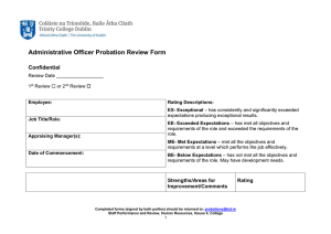 Administrative Officer Probation Review Form Confidential