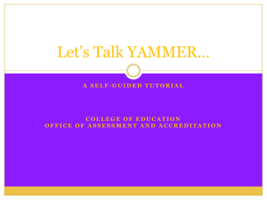 Let’s Talk YAMMER…
