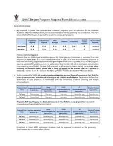 GAAC New Program Proposal Form Instructions