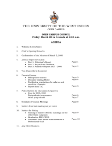 THE UNIVERSITY OF THE WEST INDIES OPEN CAMPUS  OPEN CAMPUS COUNCIL