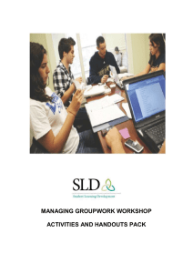 Managing Groupwork Handout- ( MS Word 403 kB )