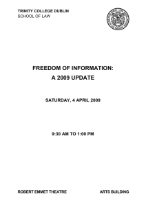 Freedom of Information: A 2009 Update
