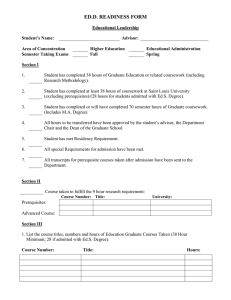 Ed.D. Readiness Form