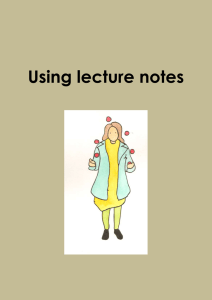 Using lecture notes
