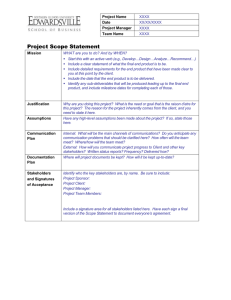 SIUE Template: Scope Statement