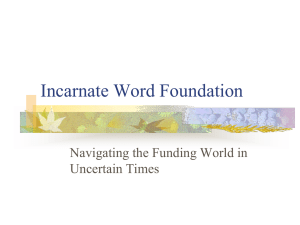 Incarnate Word Foundation Navigating the Funding World in Uncertain Times