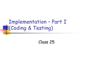 Implementation (Coding and Testing)
