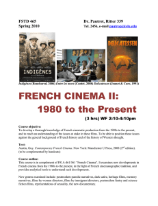FSTD 465-01 [FR 465-01] French Cinema II (Pautrot)
