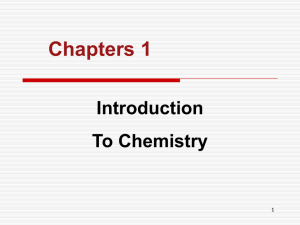 Chapters 1 Introduction To Chemistry 1