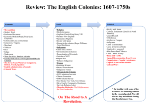 Fall 2015 Colonial Period 1607-1750s Chart.ppt