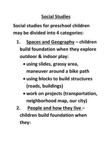 Social Studies Social studies for preschool children