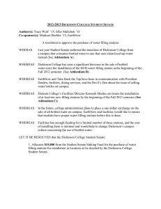 Dickinson Senate: resolution approving the purchase of water filling stations