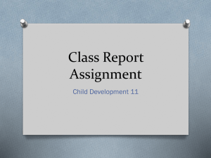 Classroom Report PowerPoint