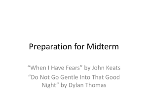 Preparation for Midterm Keats and Thomas.pptx