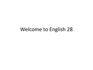 Welcome to English 28