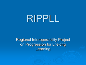 RIPPLL Regional Interoperability Project on Progression for Lifelong Learning