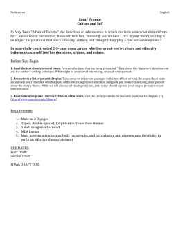 the pigman essay prompts