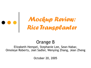 Mockup Review: Rice Transplanter Orange B