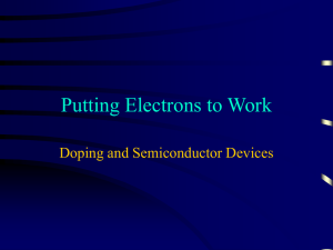 Putting Electrons to Work Doping and Semiconductor Devices