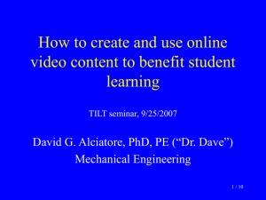 How to Create and Use Online Video Content to Benefit Student Learning