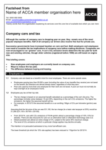 ACCA guide to... Company cars and tax