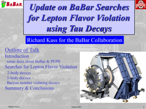 Update on BaBar searches for LFV using taus
