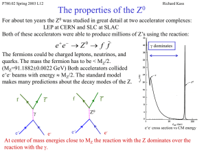 Lecture 12, Testing the Standard Model (ppt)