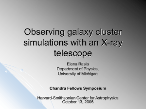 Observing galaxy cluster simulations with an X-ray telescope
