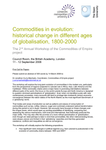 Commodities in evolution workshop programme