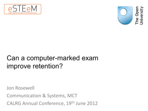 Can a computer marked exam improve retention?