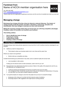 ACCA guide to... Managing change