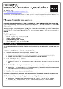 ACCA guide to... Filing and records management