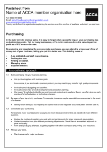 ACCA guide to... Purchasing