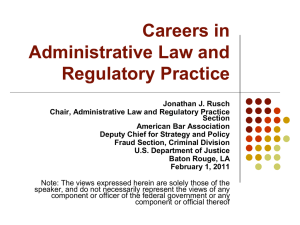 Careers in Administrative Law