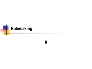 Rulemaking II