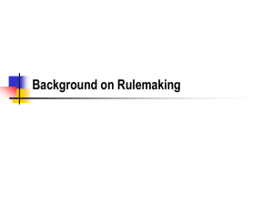 Background on Rulemaking