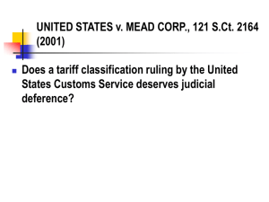 UNITED STATES v. MEAD CORP., 121 S.Ct. 2164 (2001)