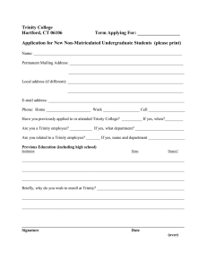 Special Student Application Form