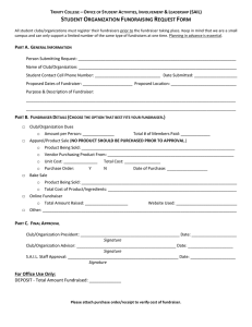 Fundraiser Request Form