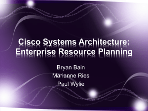 Cisco Systems Architecture ERP