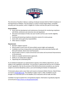 The University of Southern Indiana is seeking a Graduate Assistant... the Department of Athletics. The GA position is a paid,...