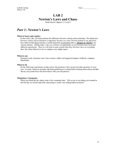Lab 2 - Newton's Laws and Chaos