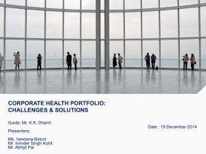 Corporate Health Portfolio: Challenges & Solutions