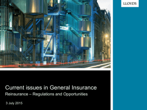 Current issues in General Insurance – Regulations and Opportunities Reinsurance