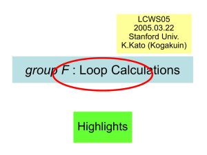 Loop calculations