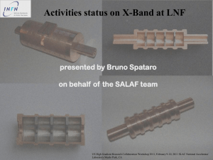 Activities status on X-Band at LNF