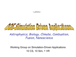 Astrophysics, Biology, Climate, Combustion, Fusion, Nanoscience Working Group on Simulation-Driven Applications